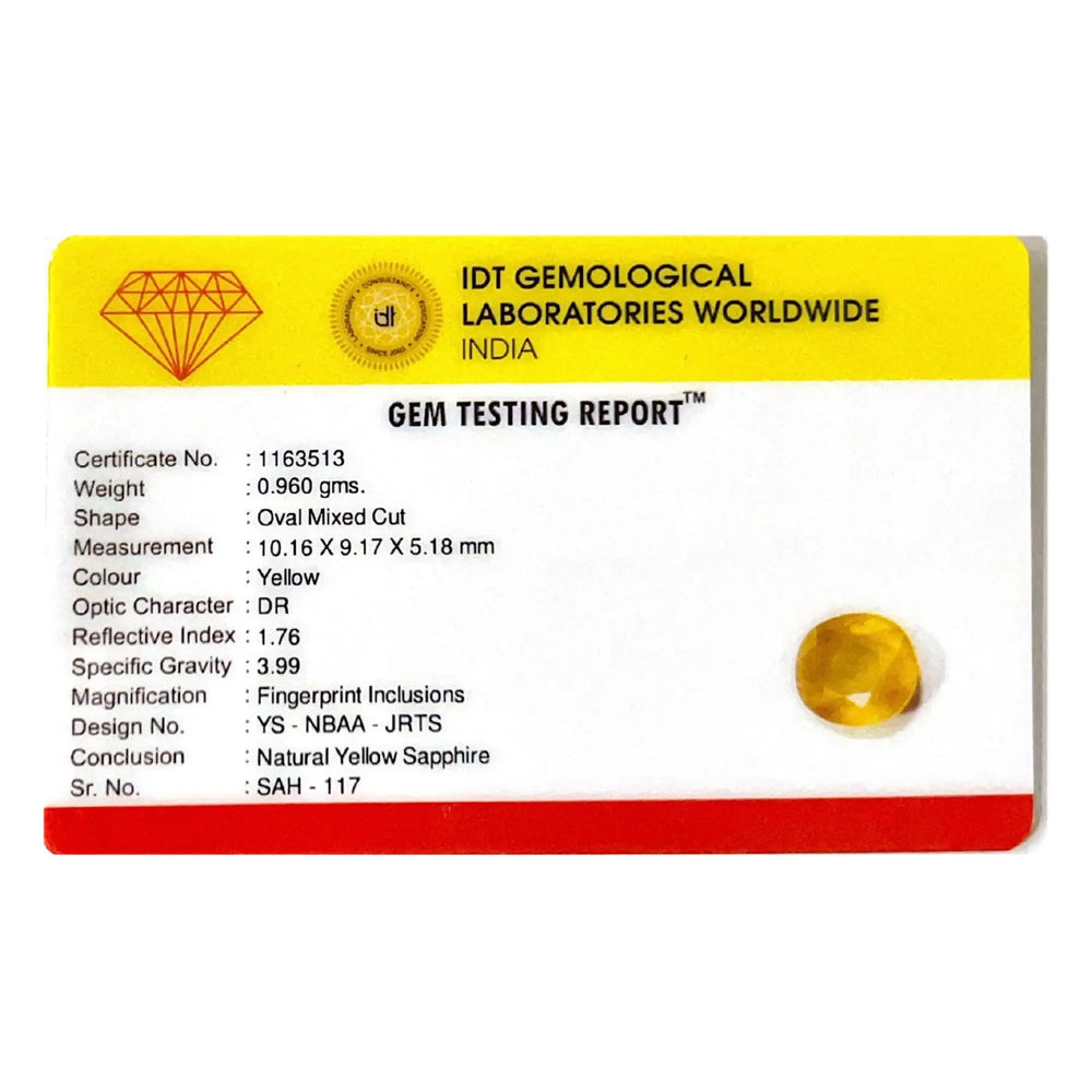 Yellow Sapphire - 4.79 Carat - Pramogh