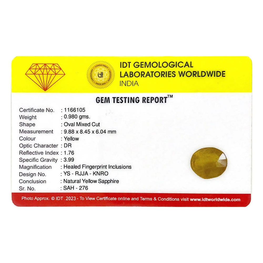Yellow Sapphire - 4.9 Carat - Pramogh