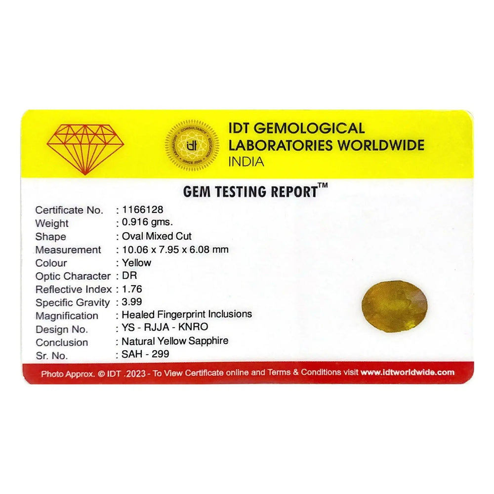 Yellow Sapphire - 4.58 Carat - Pramogh