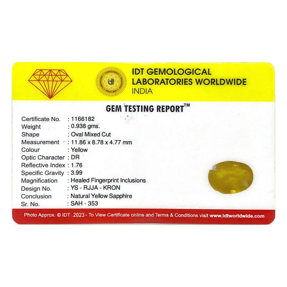 Yellow Sapphire - 4.69 Carat - Pramogh