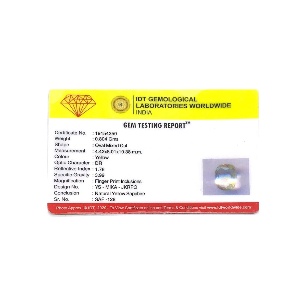 Yellow Sapphire - 4.02 Carat - Pramogh