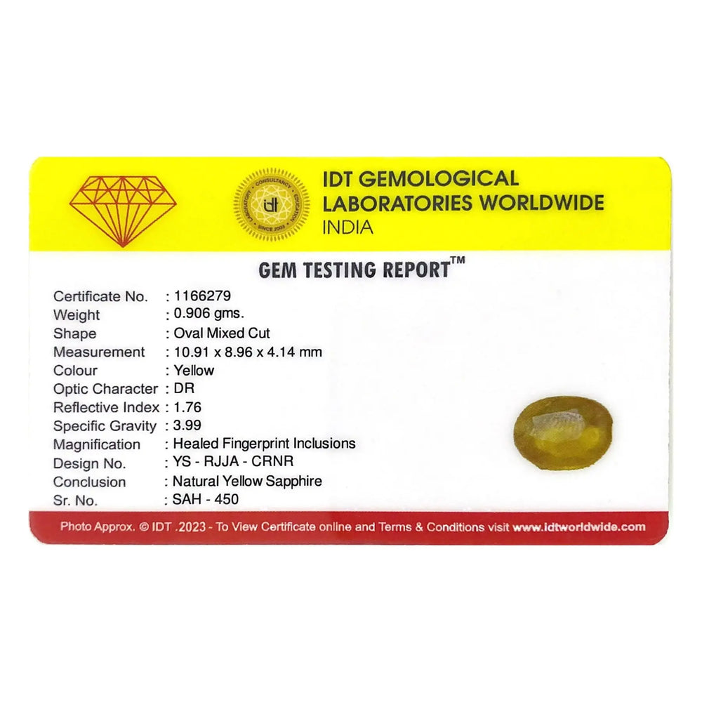 Yellow Sapphire - 4.53 Carat - Pramogh