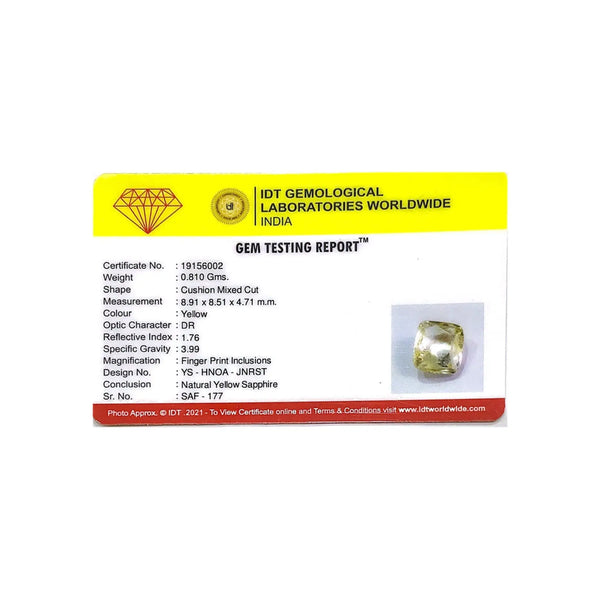 Yellow Sapphire - 4.05 Carat - Pramogh