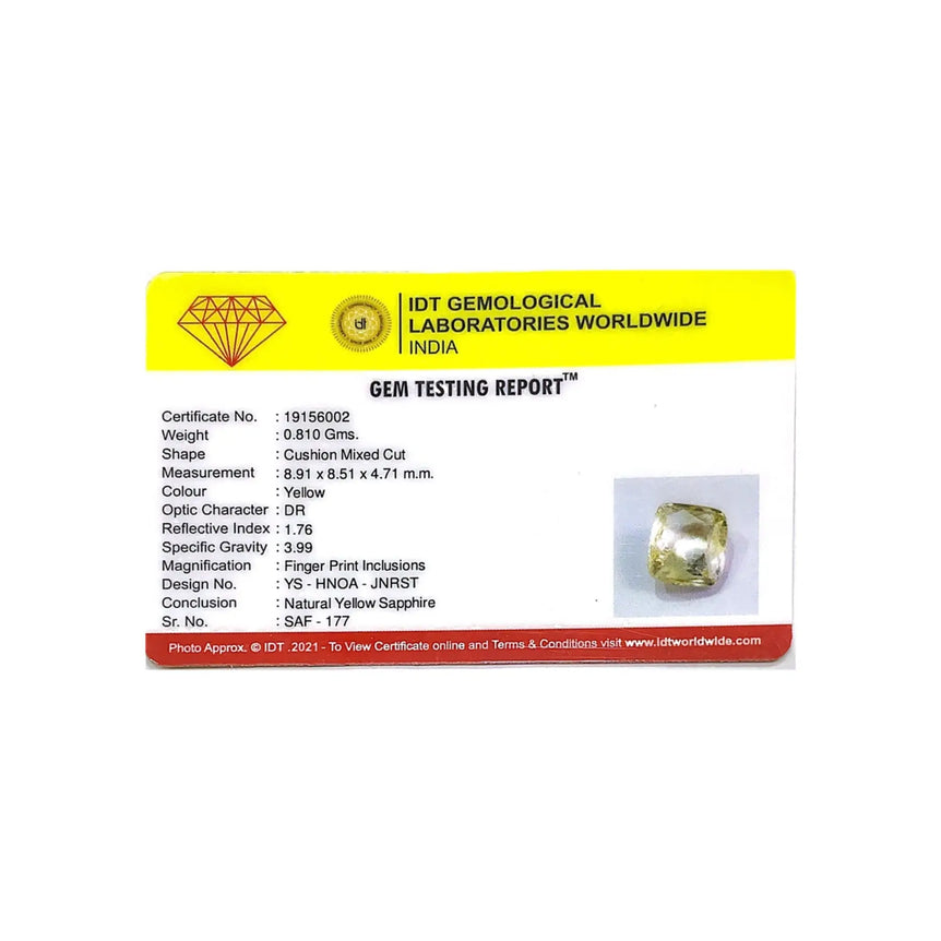 Yellow Sapphire - 4.05 Carat - Pramogh