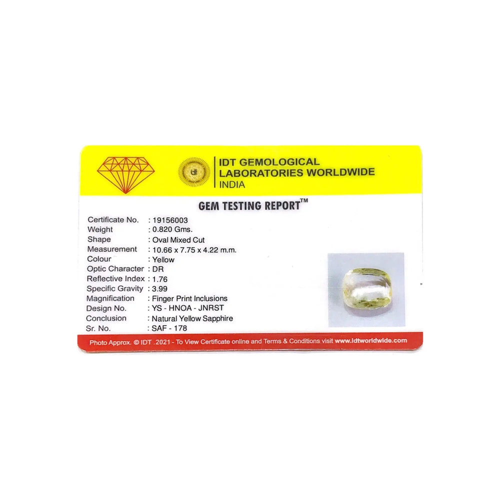 Yellow Sapphire - 4.1 Carat - Pramogh