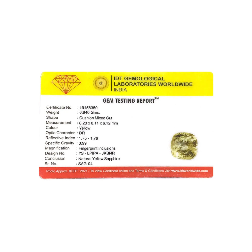 Yellow Sapphire - 4.2 Carat - Pramogh