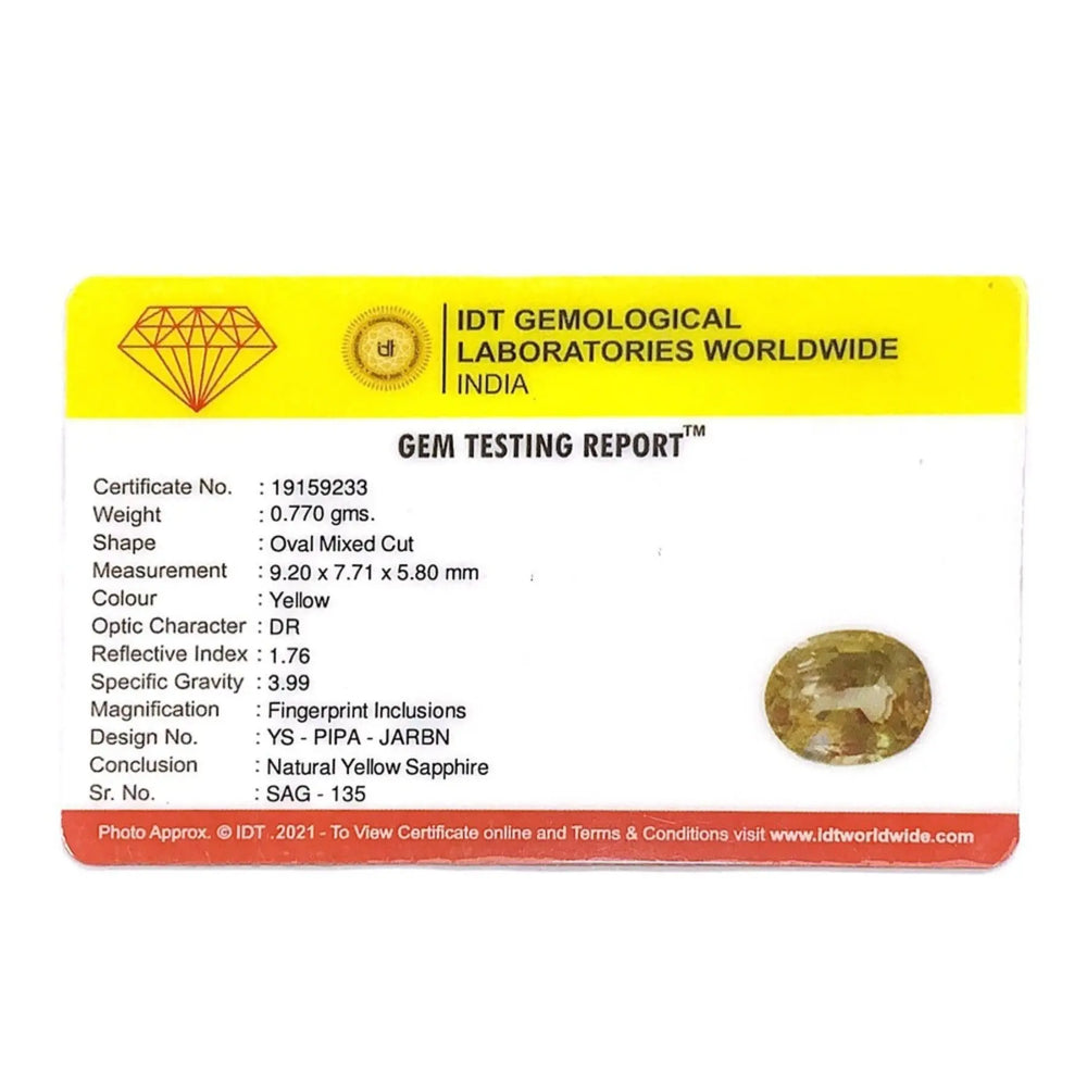 Yellow Sapphire - 3.85 Carat - Pramogh