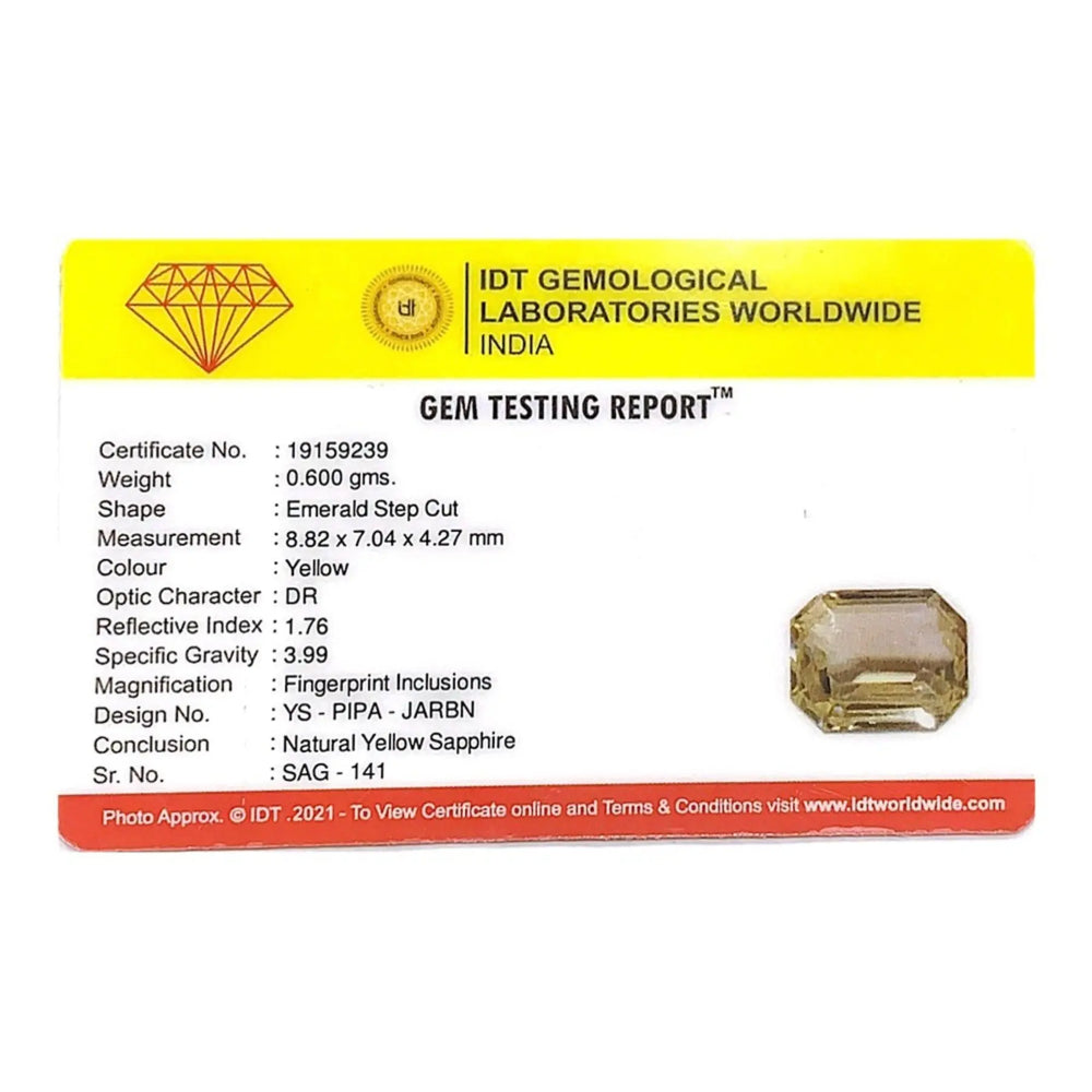 Yellow Sapphire - 3 Carat - Pramogh