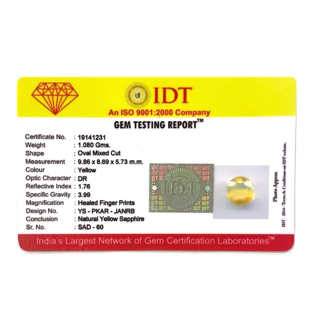 Yellow Sapphire - 5.4 Carat - Pramogh
