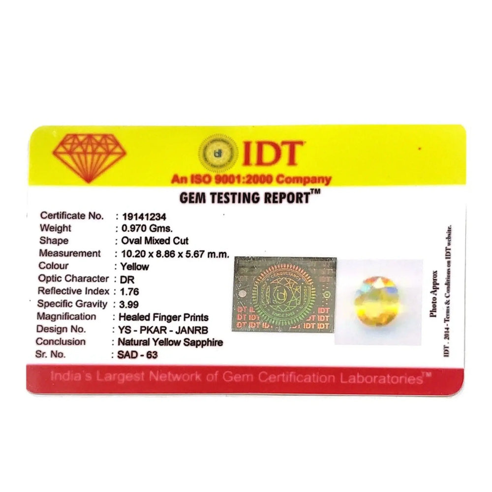 Yellow Sapphire - 4.85 Carat - Pramogh