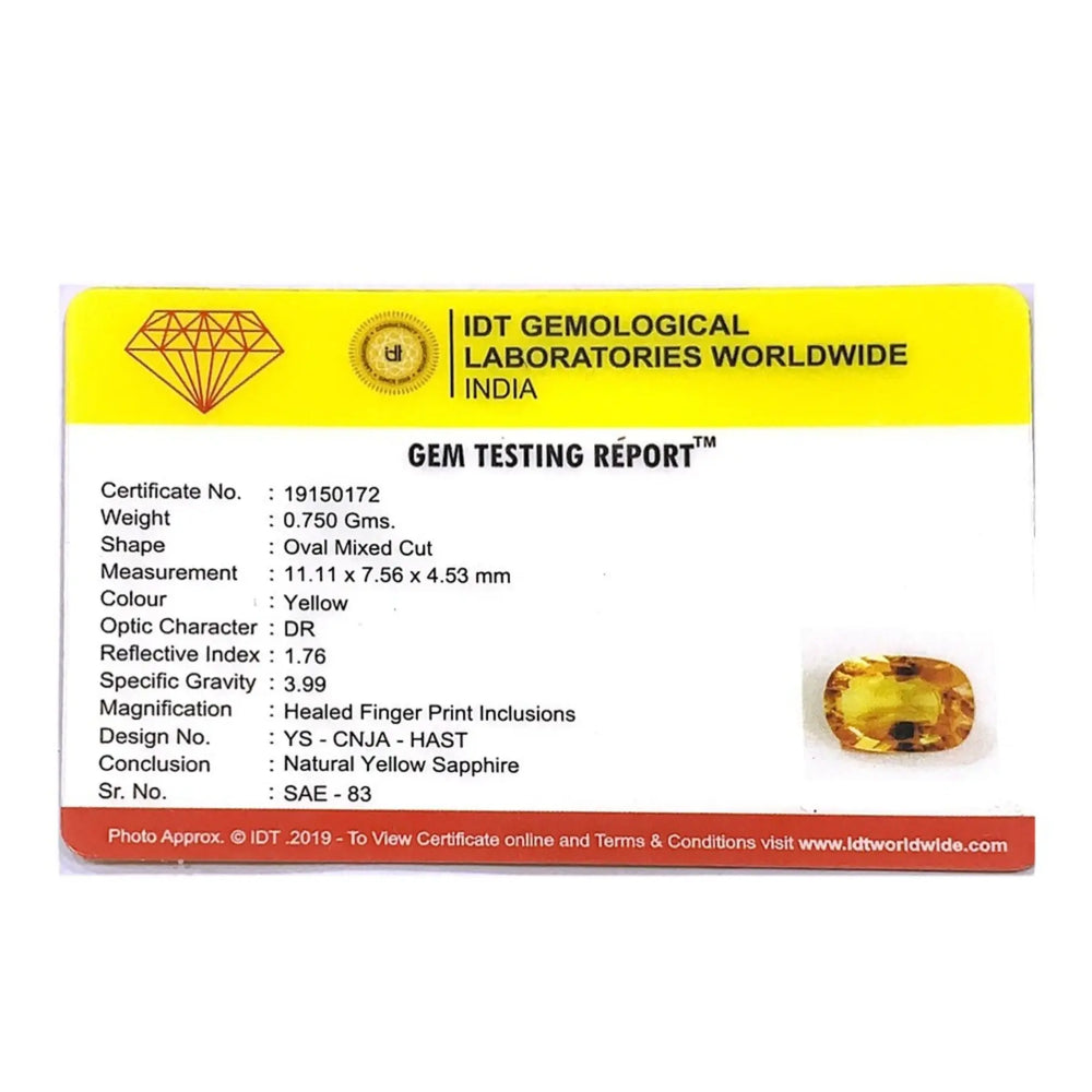 Yellow Sapphire - 3.75 Carat - Pramogh