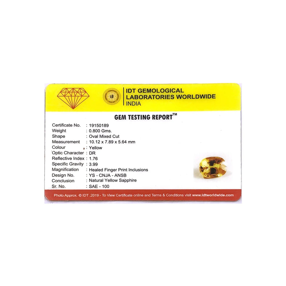 Yellow Sapphire - 4 Carat - Pramogh