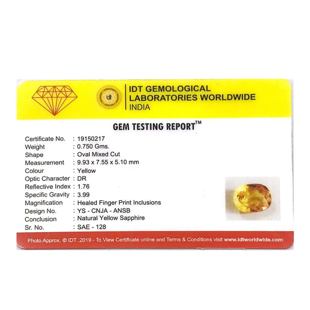 Yellow Sapphire - 3.75 Carat - Pramogh