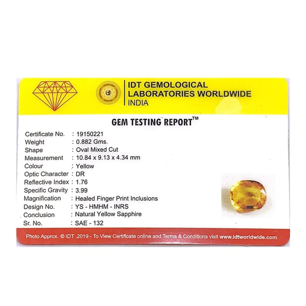 Yellow Sapphire - 4.41 Carat - Pramogh