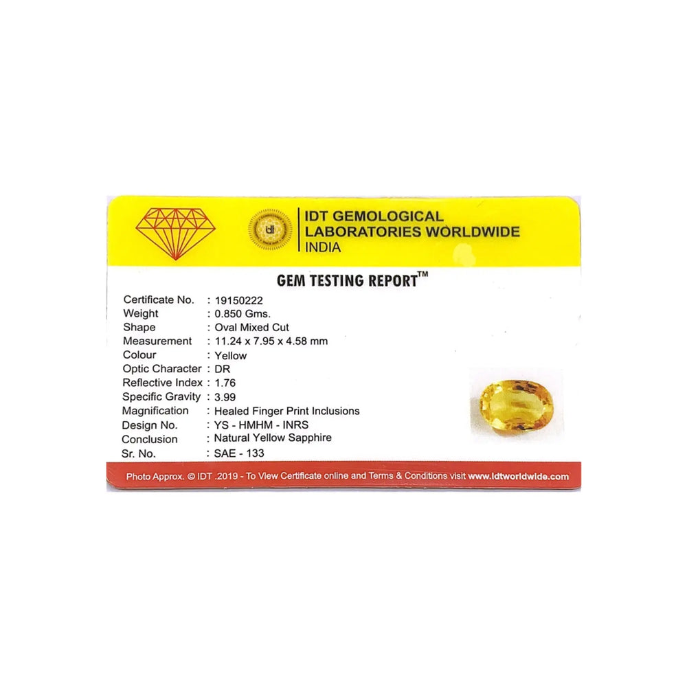 Yellow Sapphire - 4.25 Carat - Pramogh