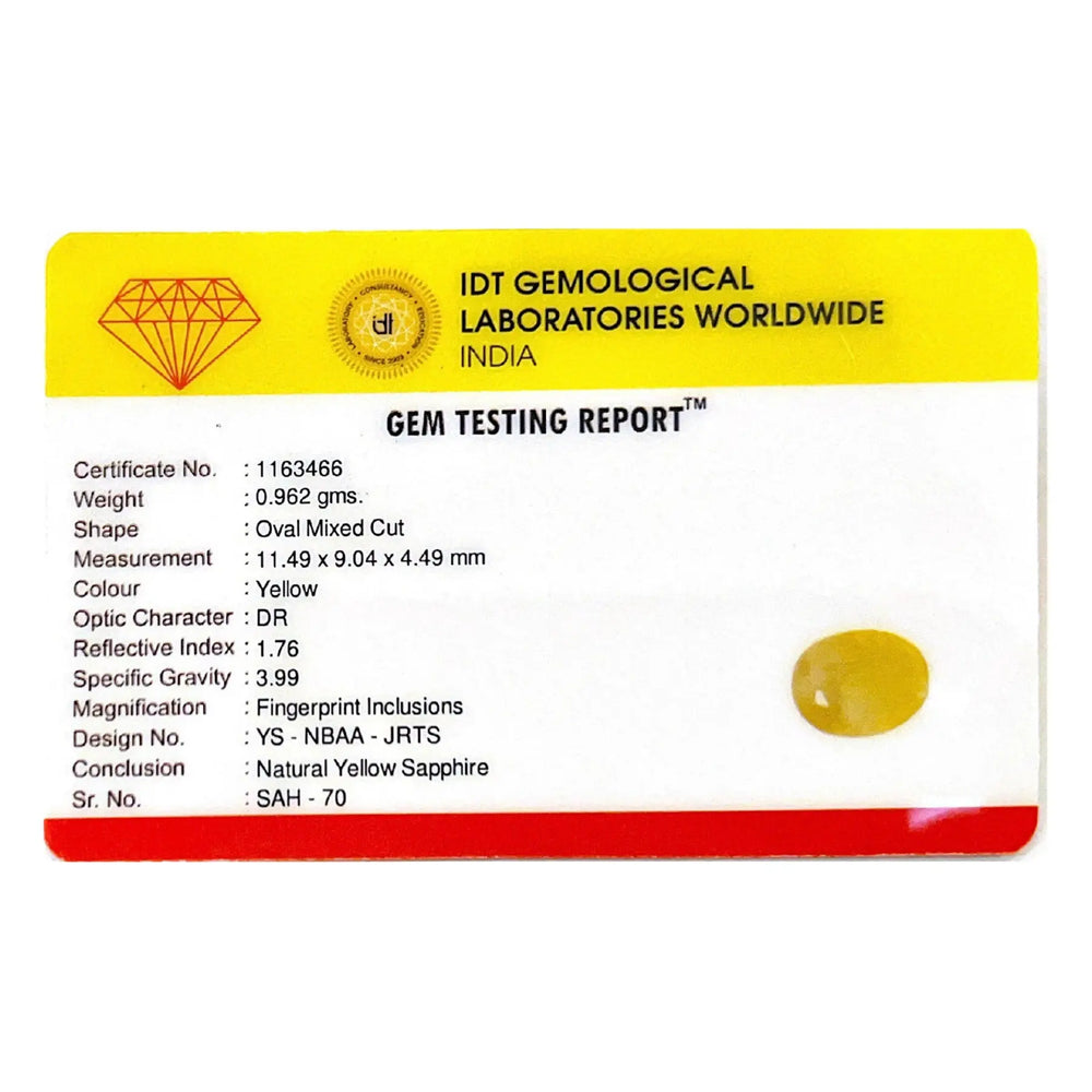 Yellow Sapphire - 4.81 Carat - Pramogh