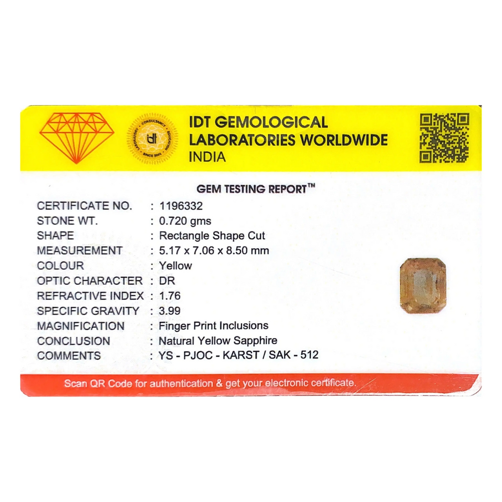 Yellow Sapphire - 3.6 Carat