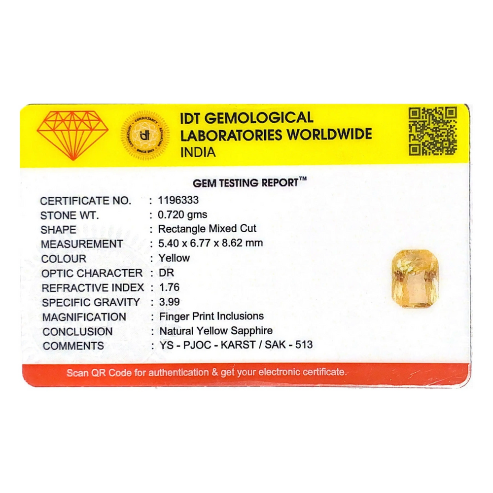 Yellow Sapphire - 3.6 Carat