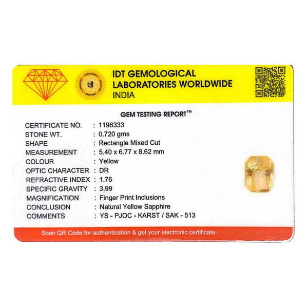 Yellow Sapphire - 3.6 Carat