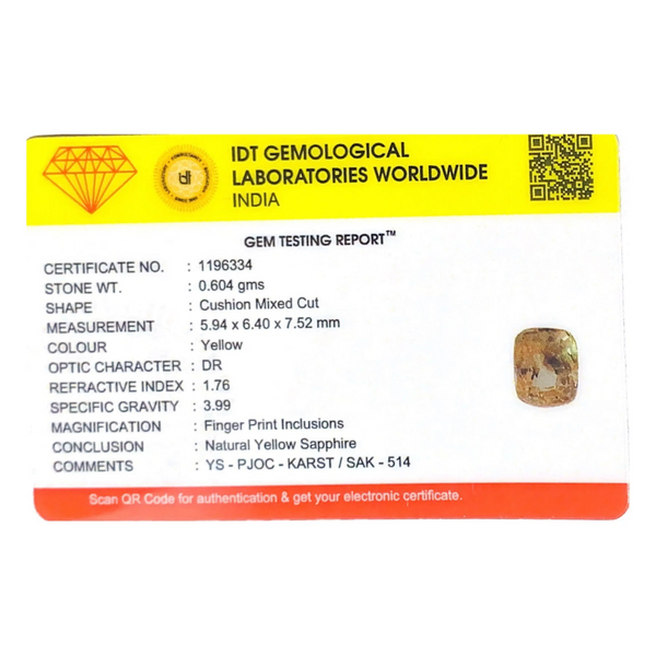 Yellow Sapphire - 3.02 Carat