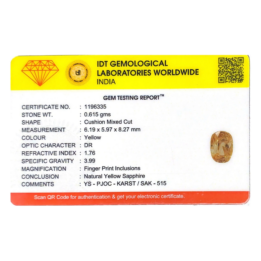 Yellow Sapphire - 3.08 Carat