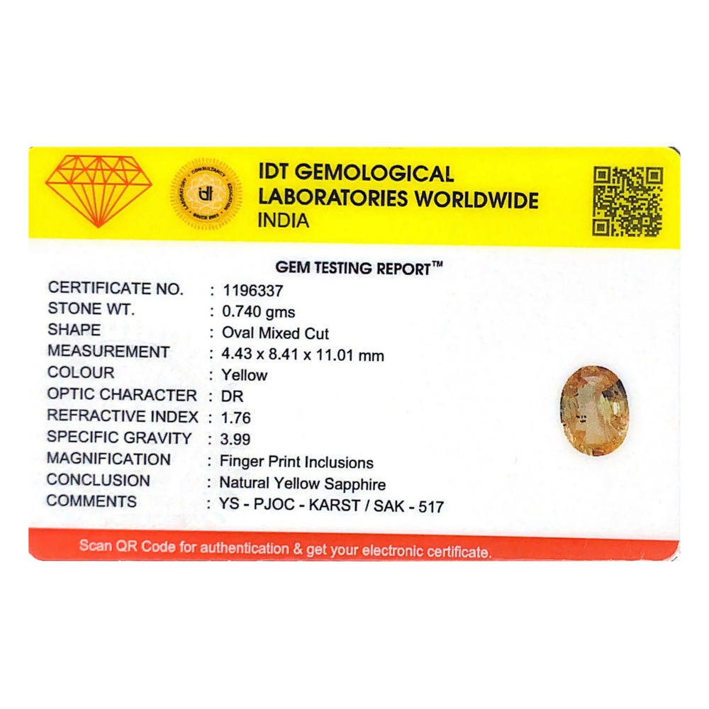 Yellow Sapphire - 3.7 Carat