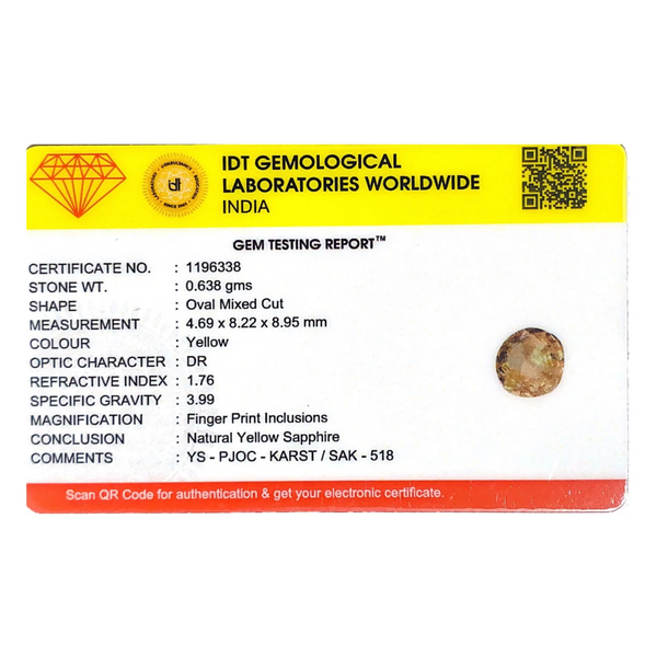 Yellow Sapphire - 3.19 Carat