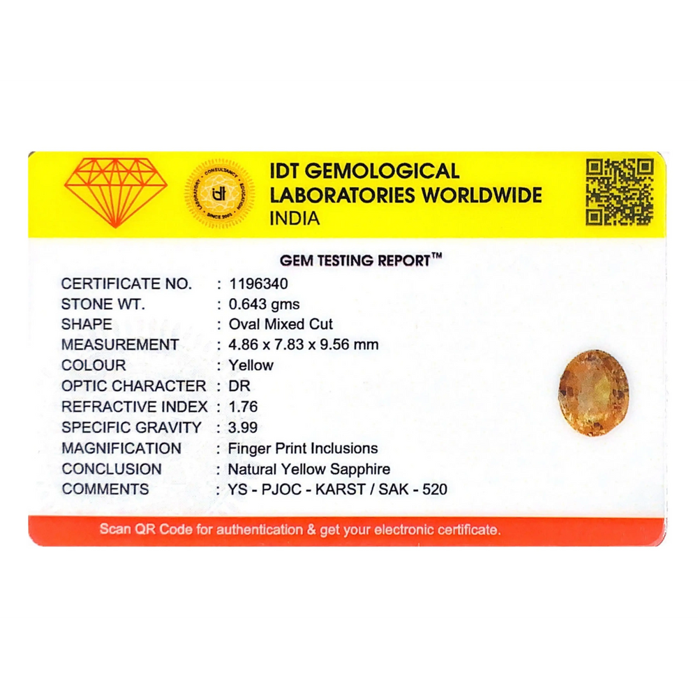 Yellow Sapphire - 3.22 Carat