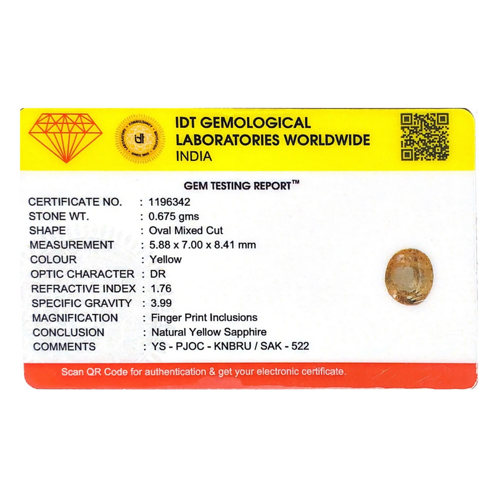 Yellow Sapphire - 3.38 Carat