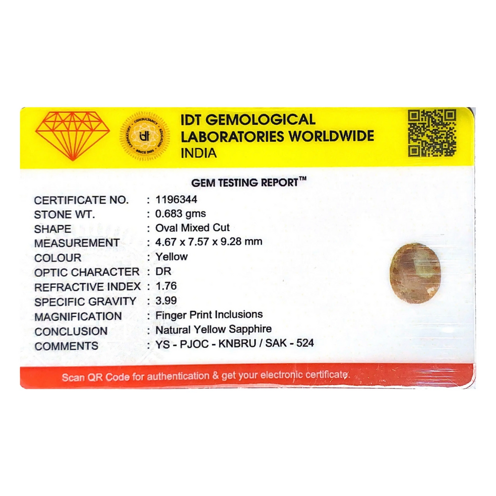 Yellow Sapphire - 3.42 Carat