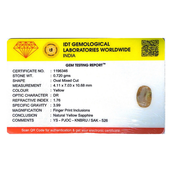 Yellow Sapphire - 3.6 Carat
