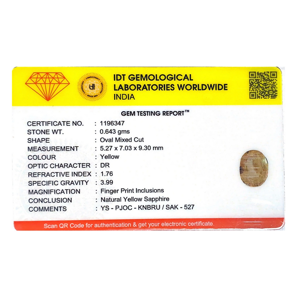 Yellow Sapphire - 3.22 Carat