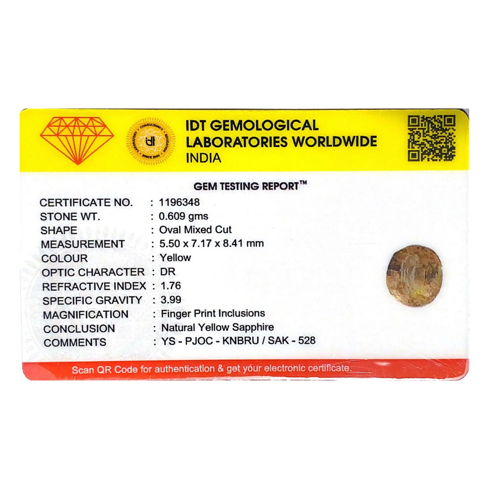 Yellow Sapphire - 3.05 Carat