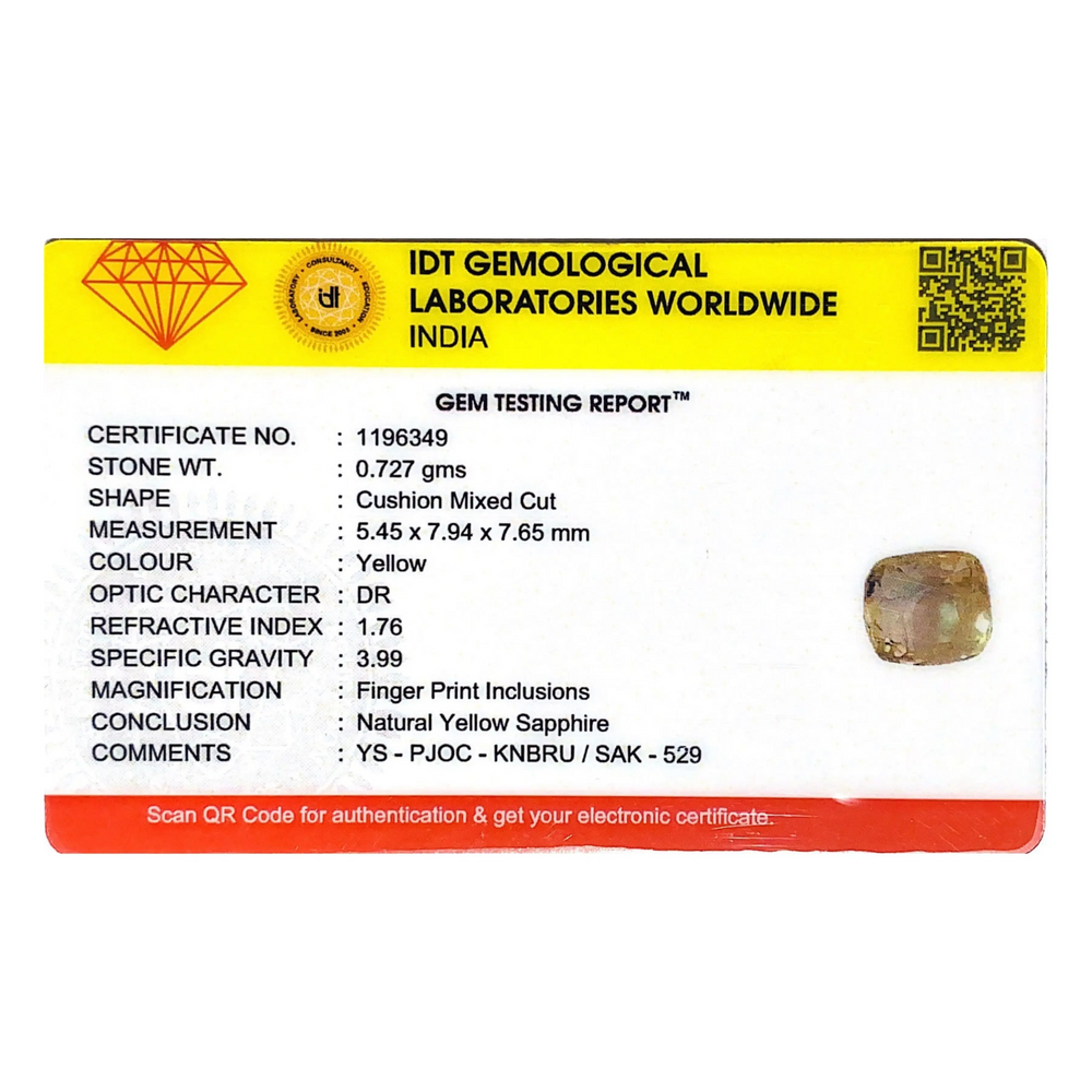 Yellow Sapphire - 3.64 Carat