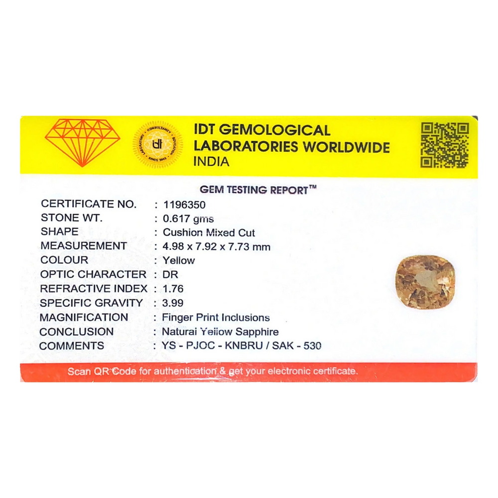 Yellow Sapphire - 3.09 Carat