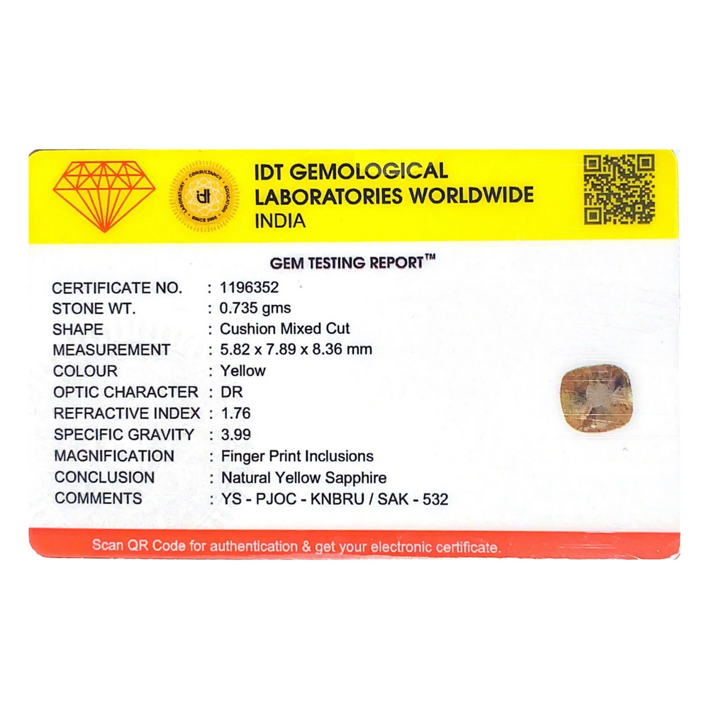 Yellow Sapphire - 3.68 Carat