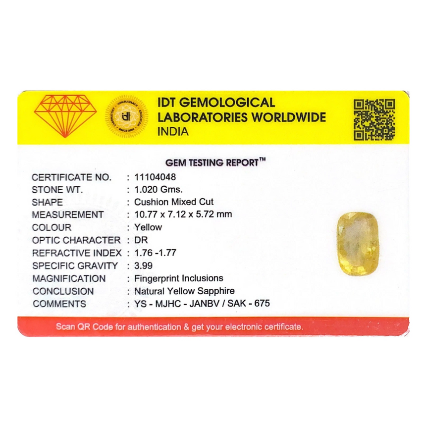 Yellow Sapphire - 5.1 Carat