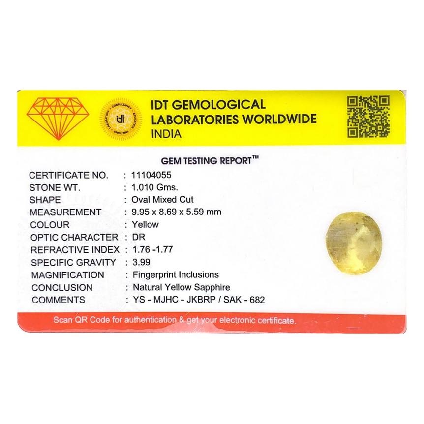 Yellow Sapphire - 5.05 Carat