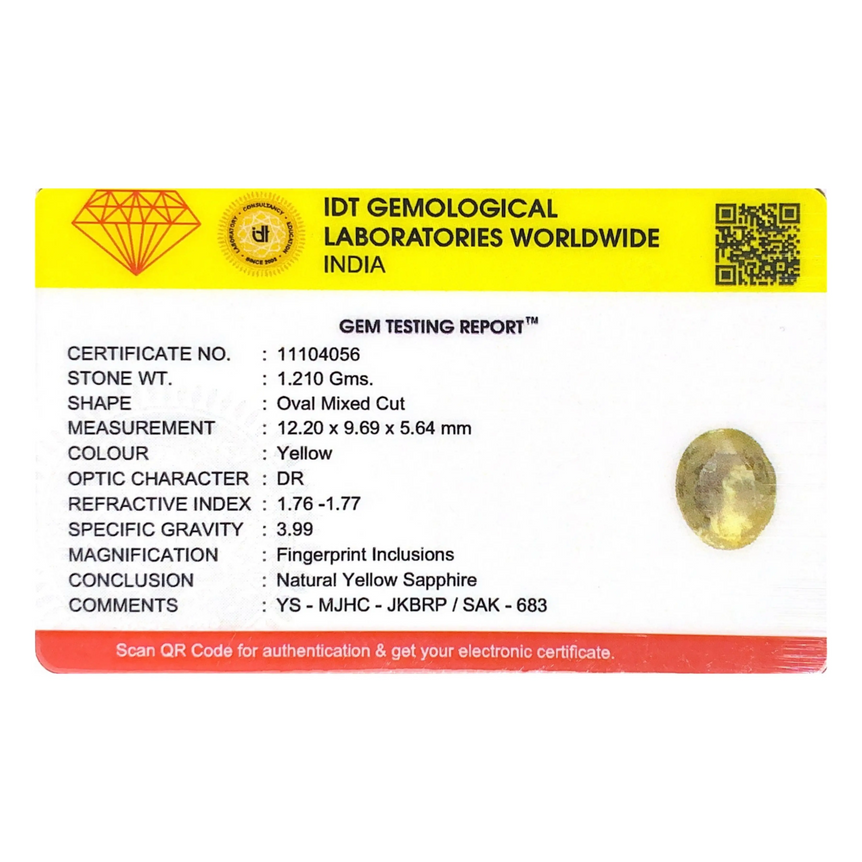 Yellow Sapphire - 6.05 Carat