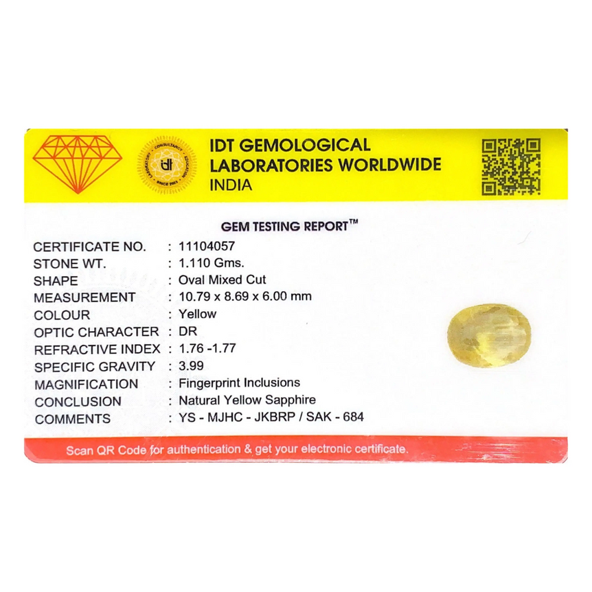 Yellow Sapphire - 5.55 Carat