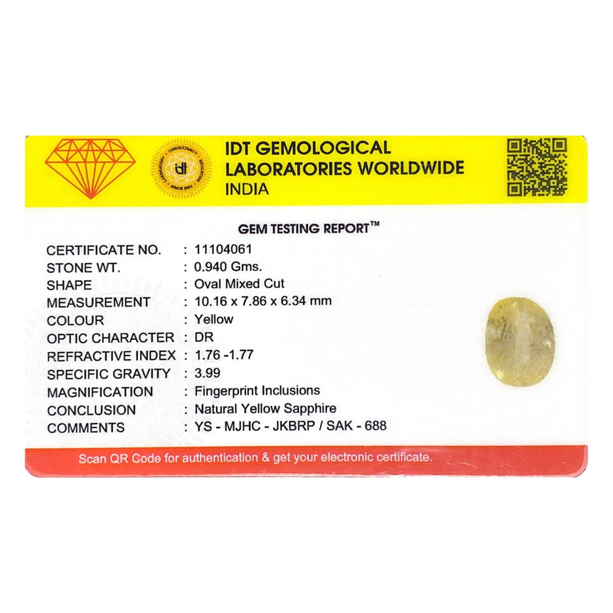 Yellow Sapphire - 4.7 Carat