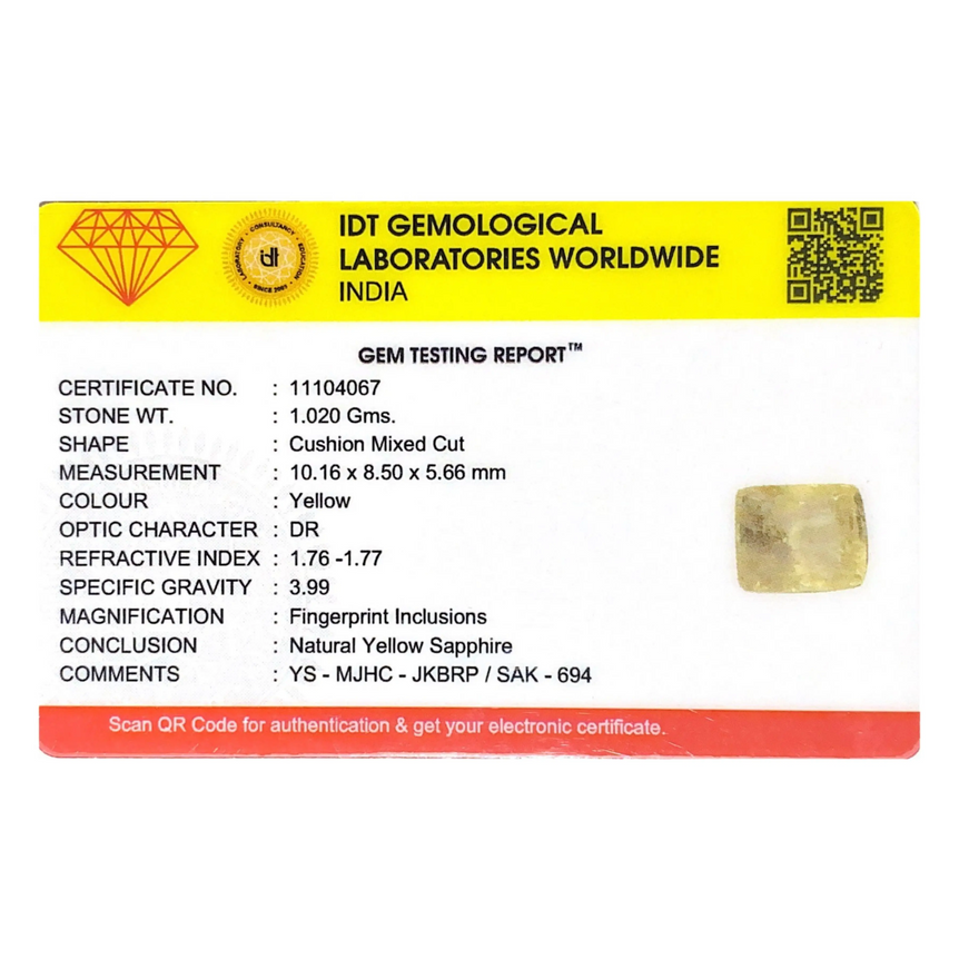 Yellow Sapphire - 5.1 Carat