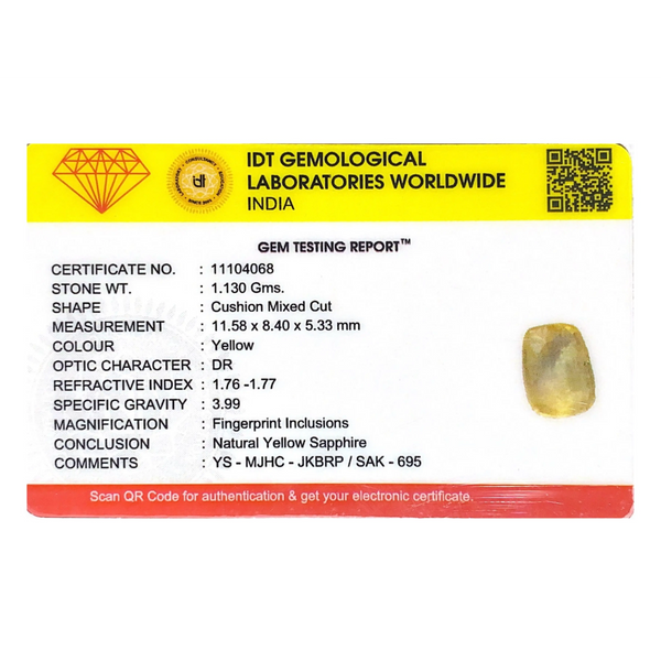 Yellow Sapphire - 5.65 Carat