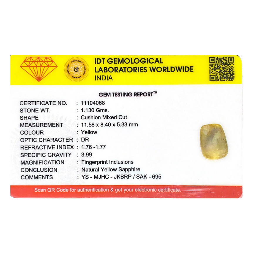 Yellow Sapphire - 5.65 Carat
