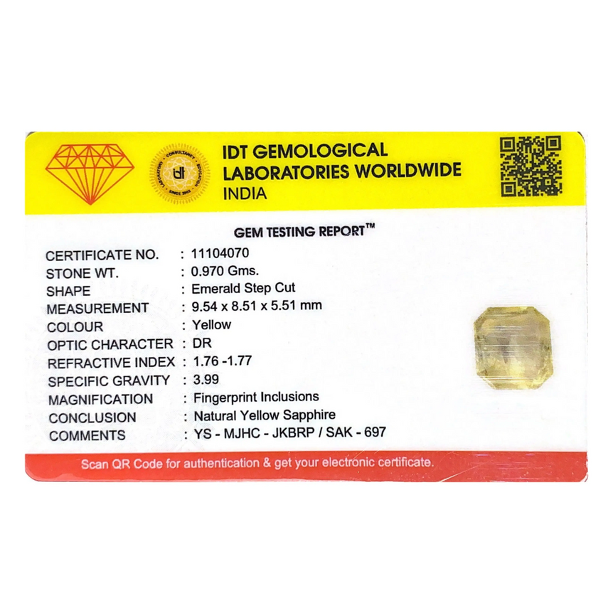 Yellow Sapphire - 4.85 Carat