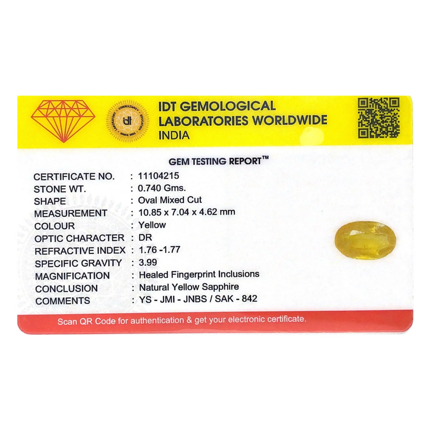 Yellow Sapphire - 3.7 Carat