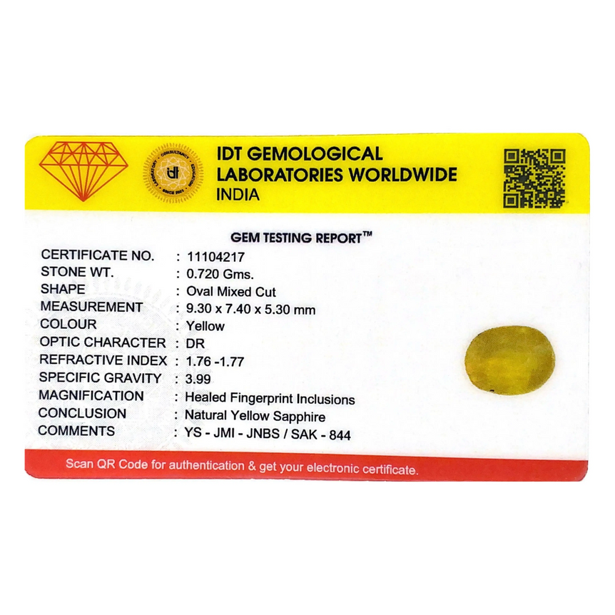 Yellow Sapphire - 3.6 Carat