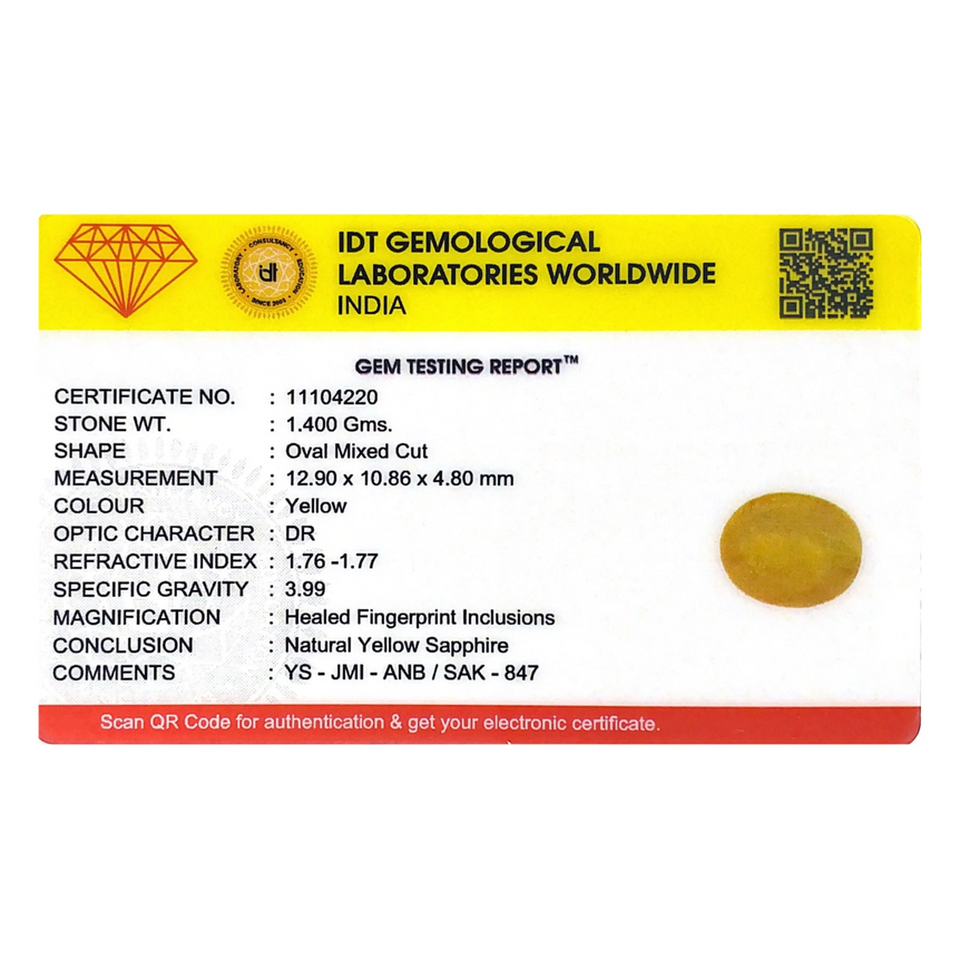 Yellow Sapphire - 7 Carat