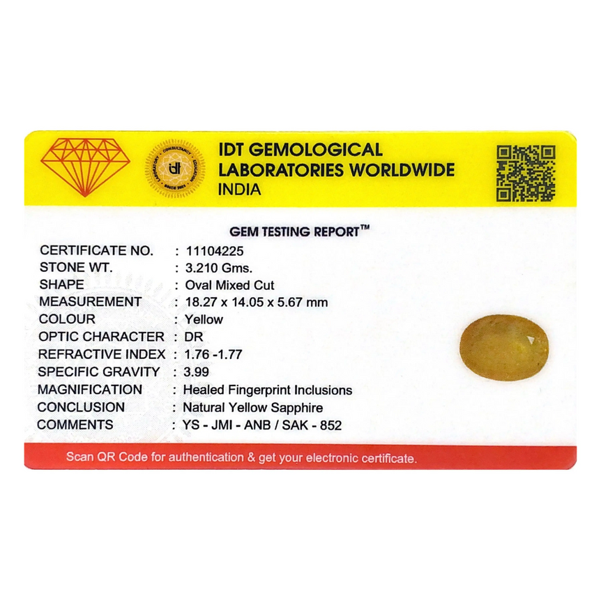 Yellow Sapphire - 16.05 Carat