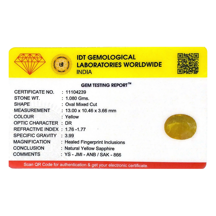 Yellow Sapphire - 5.4 Carat